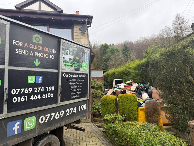 Senior Waste Removals team loading a van during a clearance