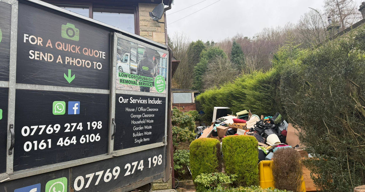 Senior Waste Removals team loading a van during a clearance